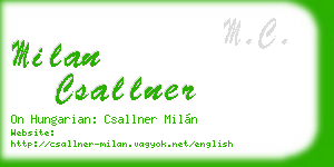 milan csallner business card